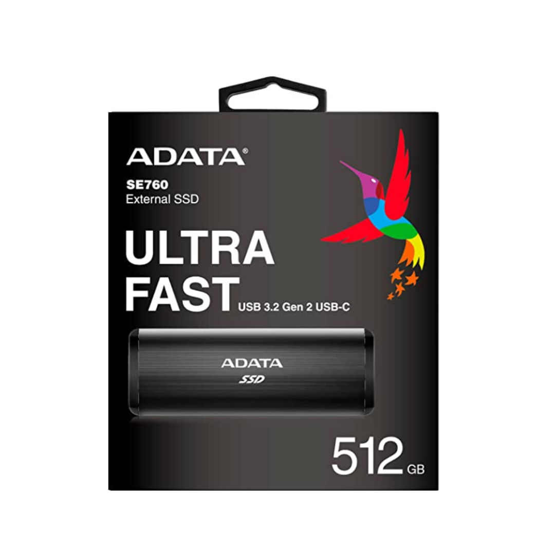 SSD اکسترنال ADATA SE760 512GB Titanium Gray | حافظه SSD قابل حمل USB 3.2